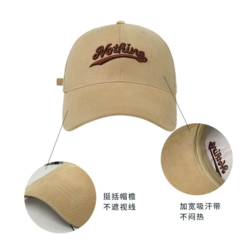 Baseball cap, hat, with embroidery, Korean style