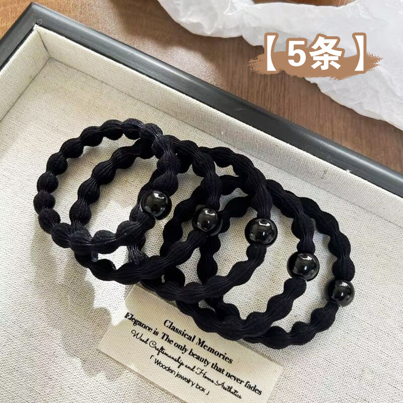 美拉德风耐用高弹力橡皮筋扎头绳女生高级感发绳高马尾丸子头发圈|undefined