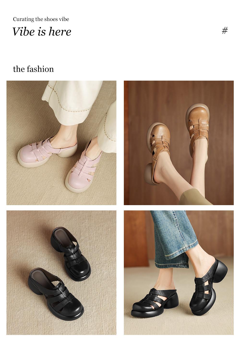 Sandal cao gót nữ mũi hở phong cách La Mã đế dày 6 cm — đen chi tiết 1