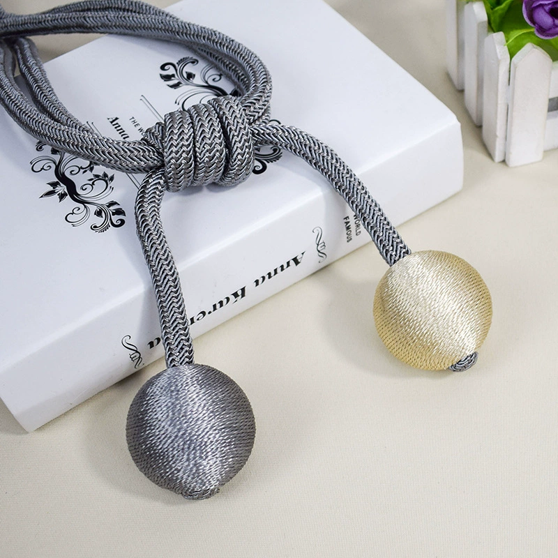 Аксессуары для штор в корейском стиле, креативные подвесные шарики, двойные шарики-яйца контрастного цвета, двухцветные веревочные ремни для штор, прямые продажи аксессуаров.