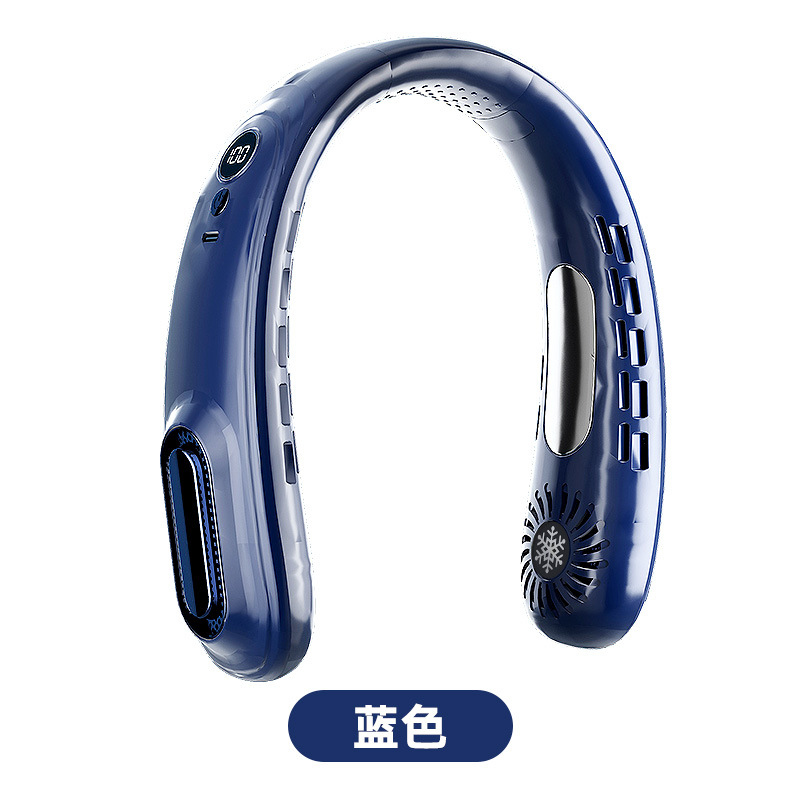 Ventilador de cuello de fábrica original modelo privado patente USB recarga portátil perezoso regalos deportivos al por mayor silencioso motor sin escobillas