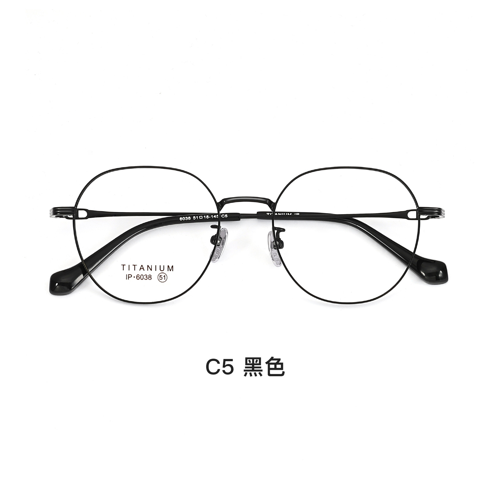 Shenzhen de alta calidad de titanio puro retro gafas Marco de moda de dos colores diseño miopía ambliopía gafas unisex