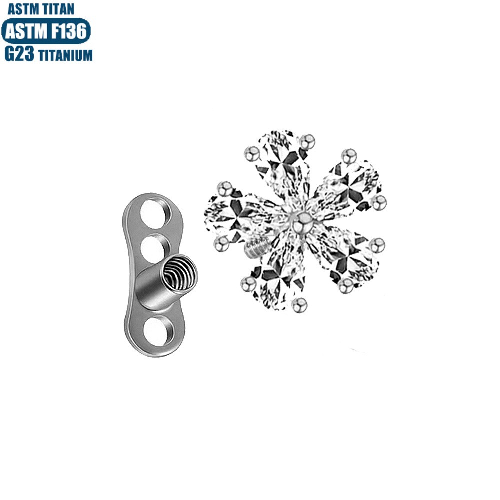 Pointed titanium steel lip stud product view