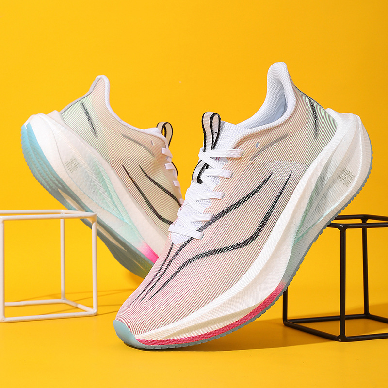 Zapatillas para correr Feidian 5E 2025 nuevas zapatillas para correr de entrenamiento deportivo zapatos de carreras de tablero de carbono de alta elasticidad con absorción de impactos para hombres