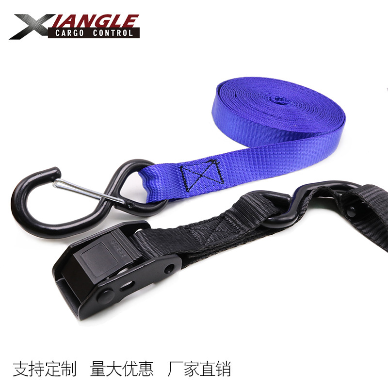 1英寸压扣带锁扣S钩捆绑带亚马逊摩托车绑带25mm涤纶织带