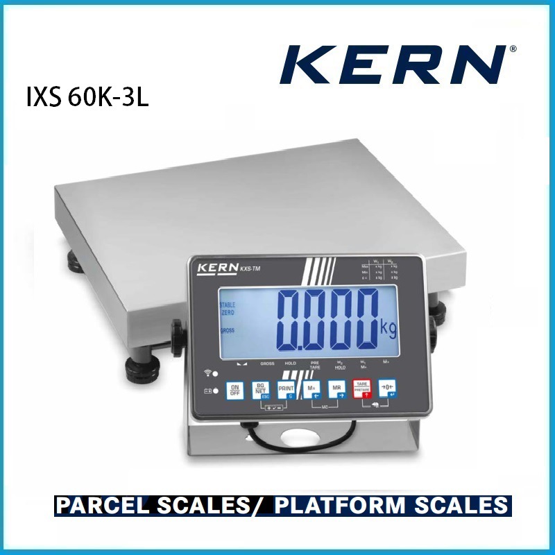 60kg 平台秤 带有IP68不锈钢显示装置 IXS 60K-3L KERN品牌