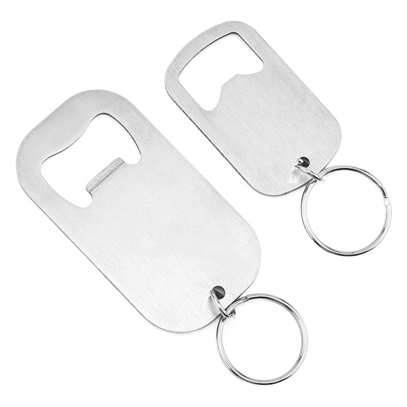 Cross-border Explosive Creative Stainless Steel Bottle Opener Simple Soda Drink Opener Keychain Beer Bottle Opener