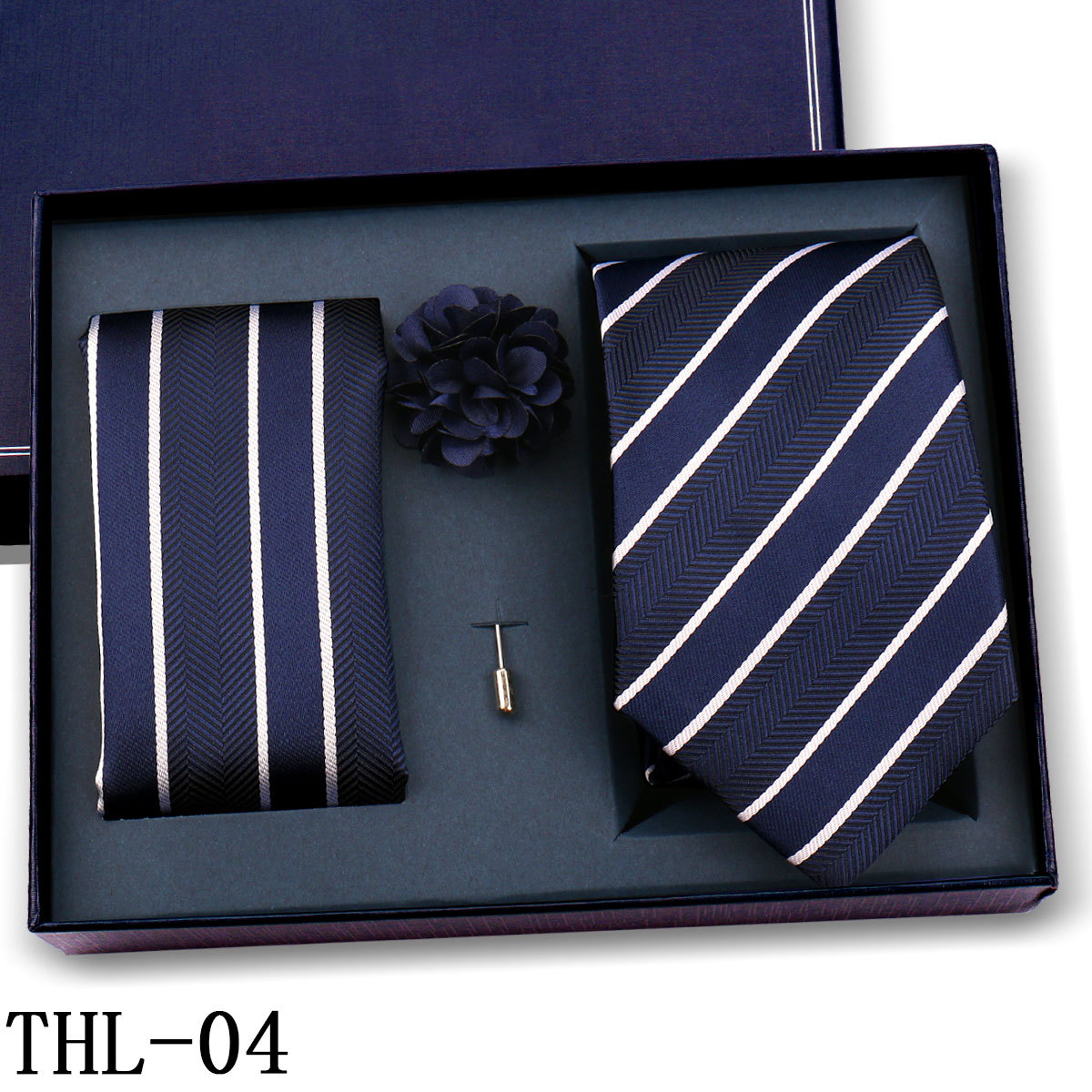 Juego de Corbata y Pañuelo para Hombre Poliéster para Bodas y Eventos de Negocios image 10