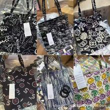 跨境员工uniform手提帆布包单图案印花设计感通勤涂鸦帆布ipad包