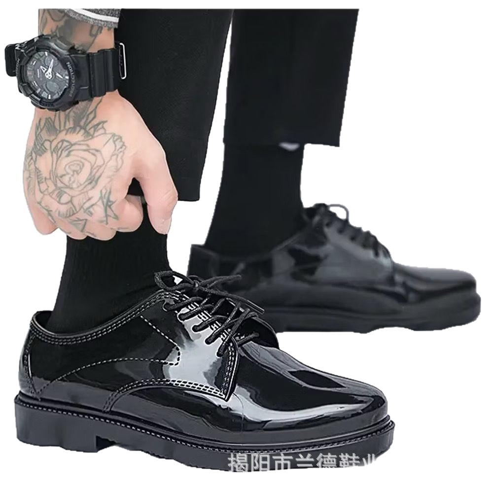 Comercio exterior transfronterizo zapatos de cuero formales de negocios de alta gama con cordones puntiagudos transpirables y brillantes zapatos derby de oficina de todo fósforo británicos