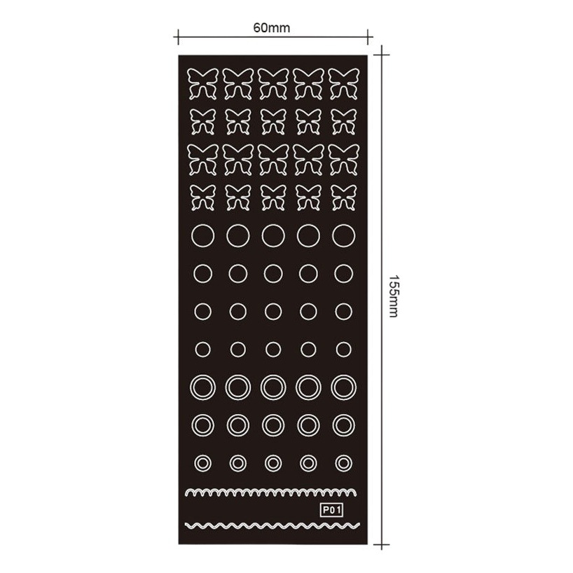 Nueva pegatina de inyección de tinta de uñas estilo japonés amor mariposa oso WW8001 línea de estampado de leopardo pegatinas de uñas calientes