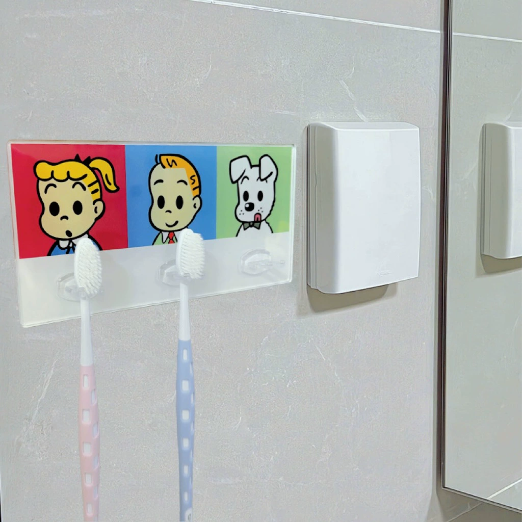 Безударная стойка для хранения креативная мультяшная бытовая стойка для хранения многофункциональная одиночная и двойная акриловая настенная стойка для зубной щетки