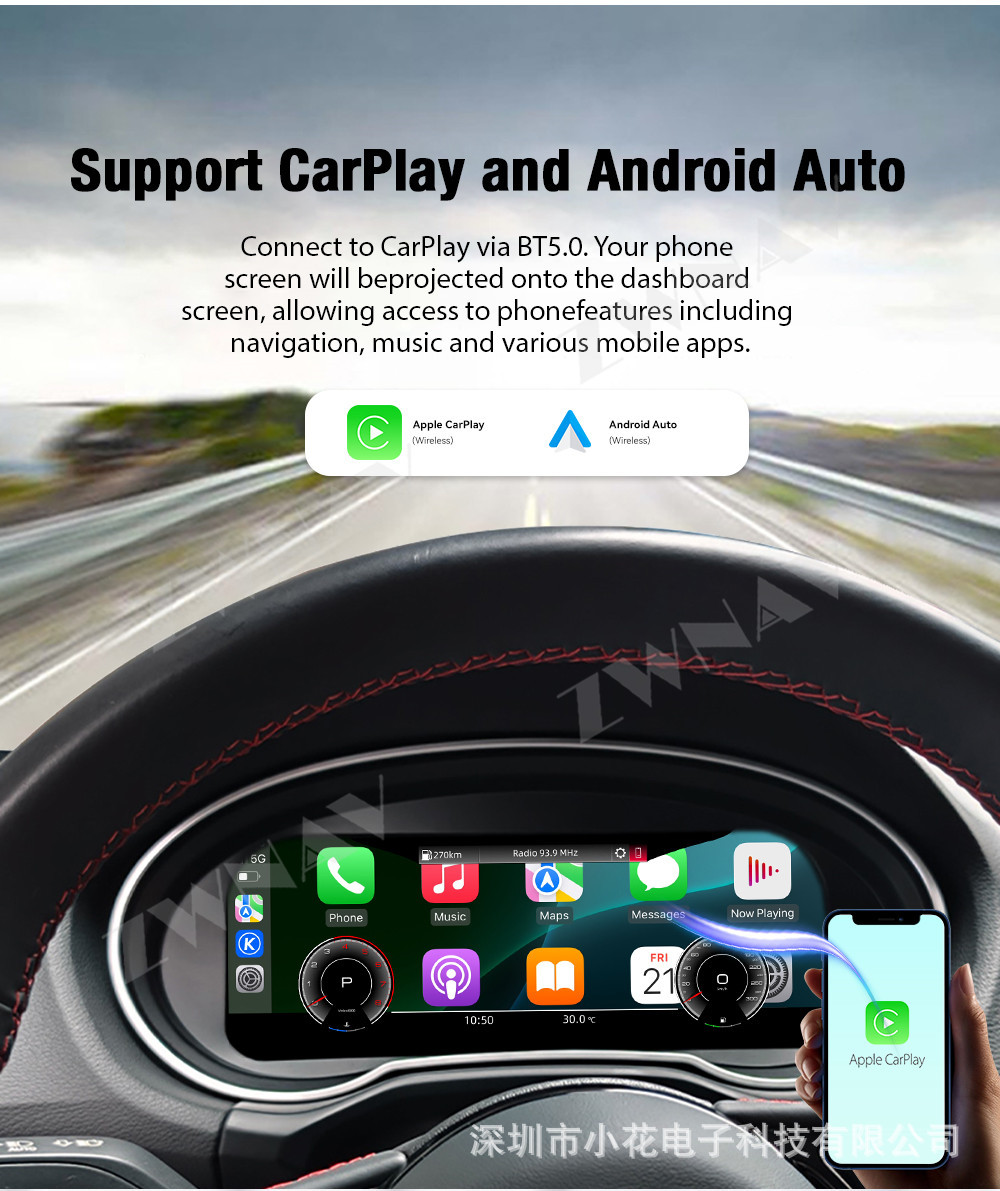 Suitable for 2013-2020 Audi Q2/A3 full LCD instrument cluster 10.9inch multifunctional car odometer