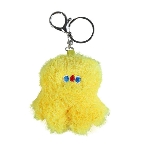 Pink plush pendant Internet celebrity keychain stupid pendant cute cartoon doll doll bag toy