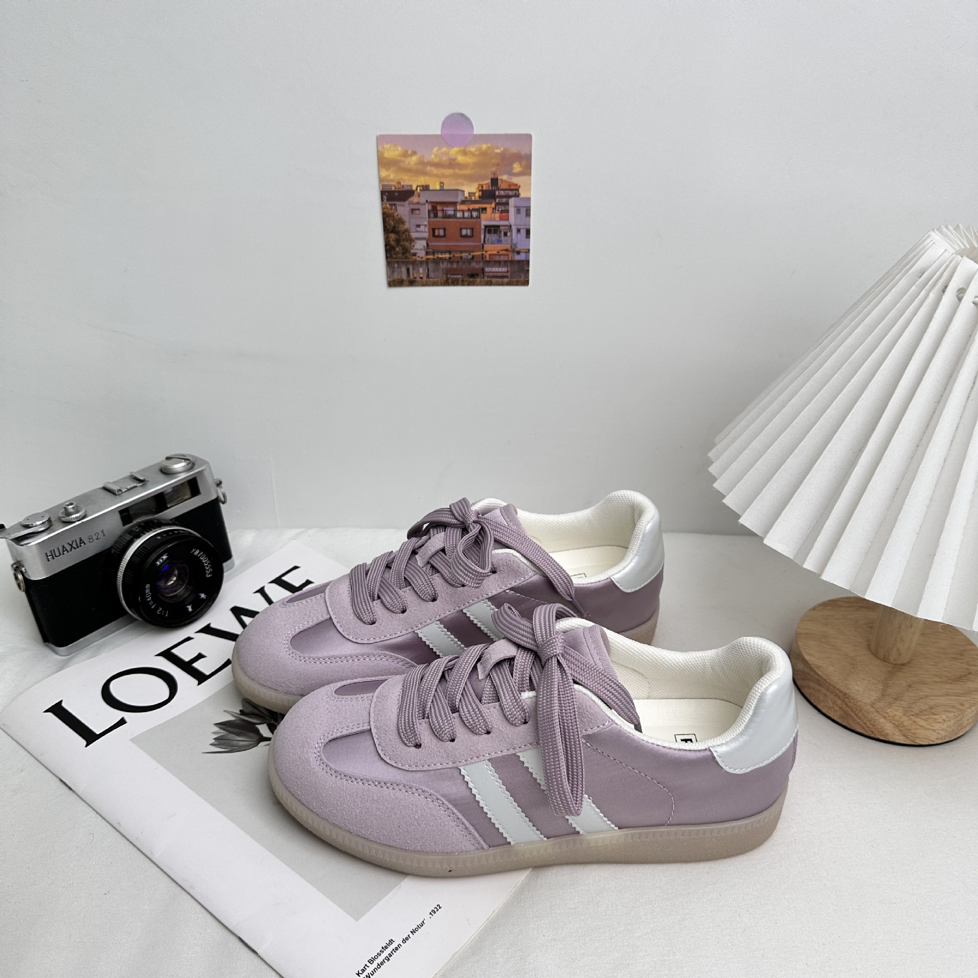 Versión coreana de plantillas de látex/zapatos de Forrest Gump ligeros zapatos de mujer zapatos de entrenamiento alemán zapatos de tabla zapatos blancos casuales 2025XY-A279