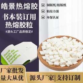 工厂直销铜版纸装订热熔胶高粘性环保胶装龙专用书本装订热熔背胶