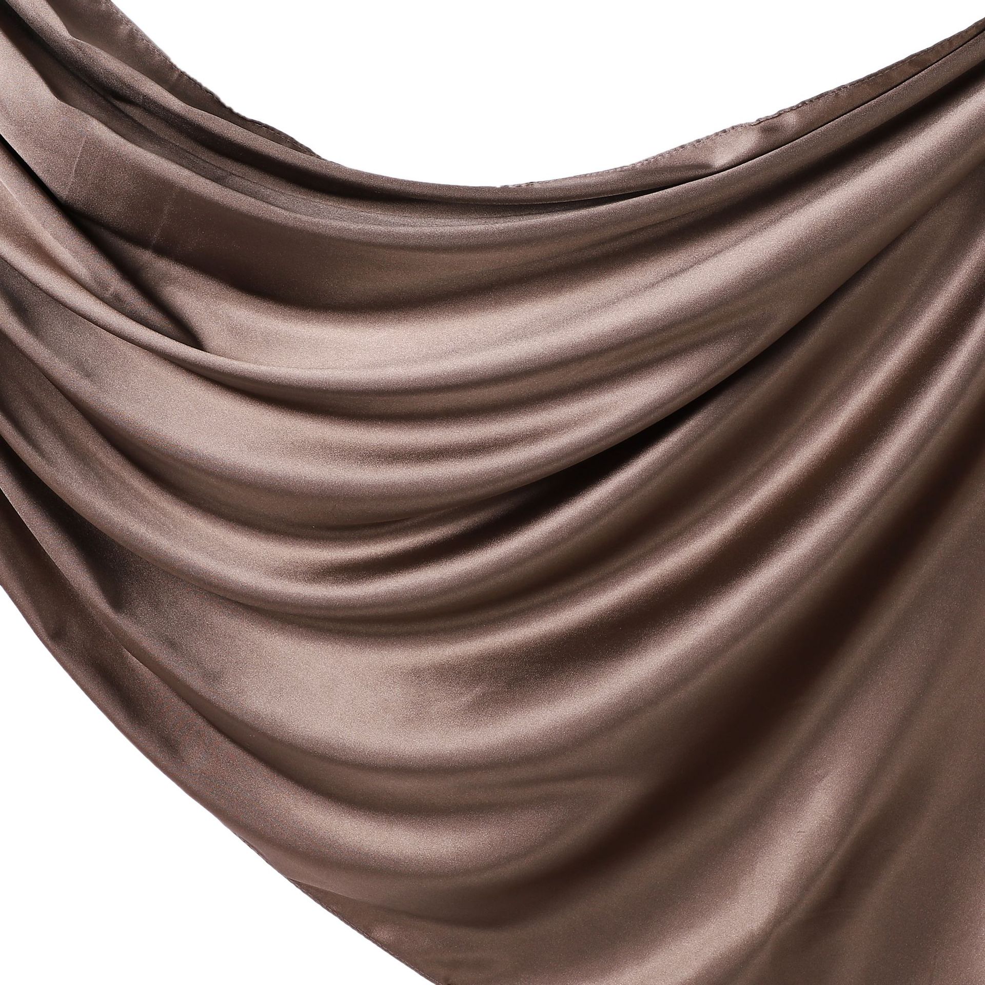 Solid Satin I mitation Long Indonesian Monochrome Pearl Color Ding Bag Headcloth Cover Women's Silk Scarf_voghion.com