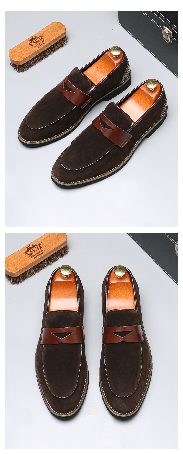Férfi bőr loafer cipők alkalmi és elegáns viselet_voghion.com