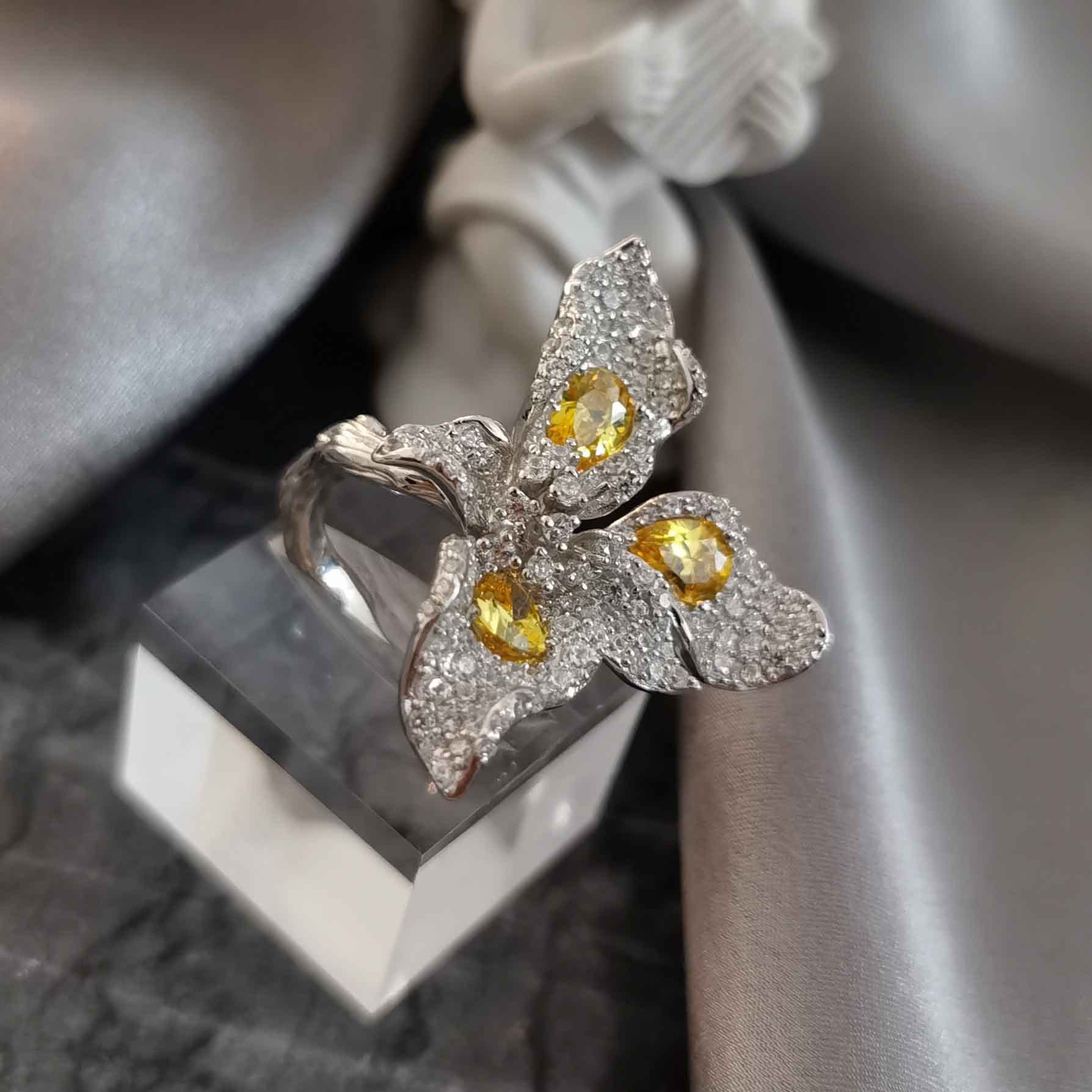 Fashion Geometric Copper Plating Zircon Rings