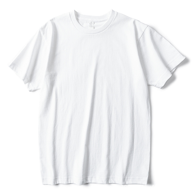 アメリカ式210g重ポンド純綿半袖tシャツ男性丸首ゆるい男性純白シャツ2022新型春|undefined