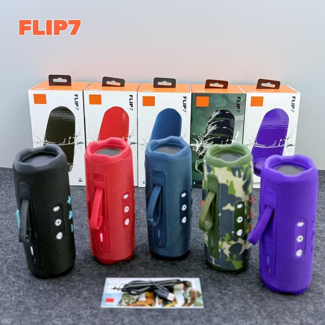 跨境适用JB Flip7万花筒7代新款无线蓝牙音箱迷你音响重低音便携L