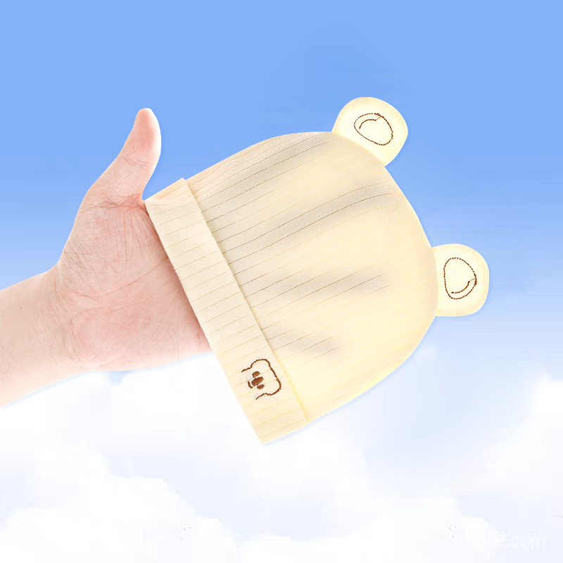 Sombreros para bebés de verano delgados sombreros de doble capa recién nacidos 0 - marzo bebés algodón transpirable sin hueso sombrero de puerta de protección de halogen