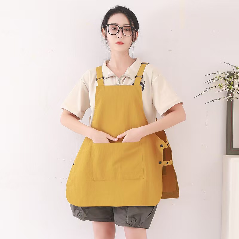 조끼 앞치마 일본 가정용 주방 남녀 바지 조정 가능한 원예 그림 커피 케이터링 꽃 가게 작업복