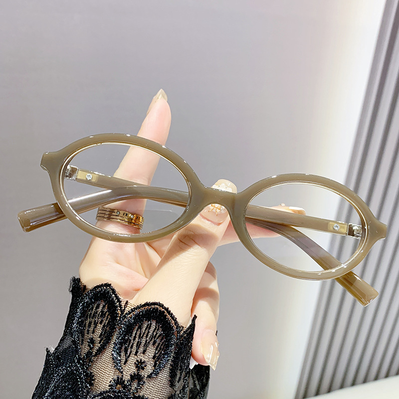 Gafas para leer mujer Zhang Yuanying con el mismo estilo Nerd Montura negra Hombre Anti-Blu-ray Advanced Sense Gafas de lectura de dientes de metal