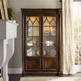 定 制美式轻奢实木多功能客厅展示玻璃门酒柜现代简约储物柜装饰