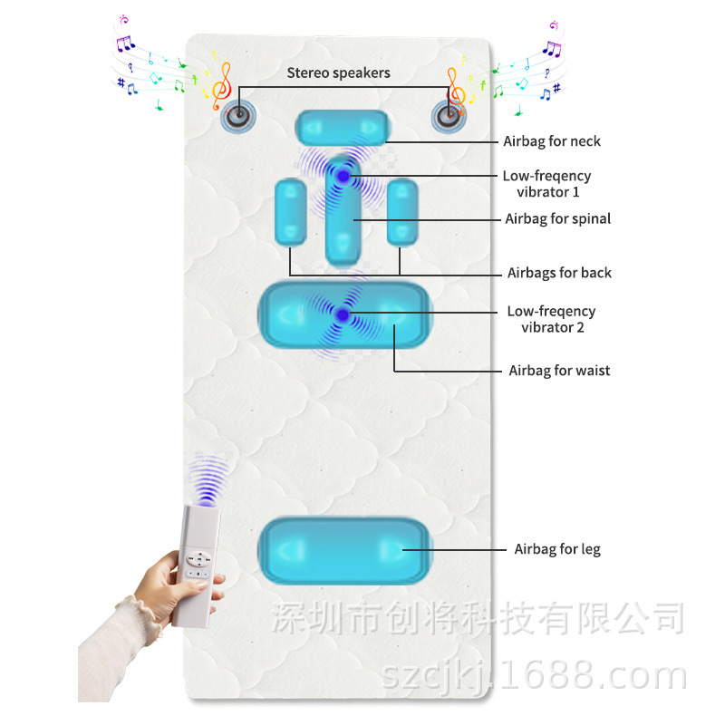 学生宿舍体感音乐按摩薄垫宿舍床用减压舒眠震动午睡神器多功能|undefined