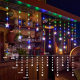 Led lights flashing lights string lights stars curtain lights balcony decoration outdoor atmosphere lights solar star string lights