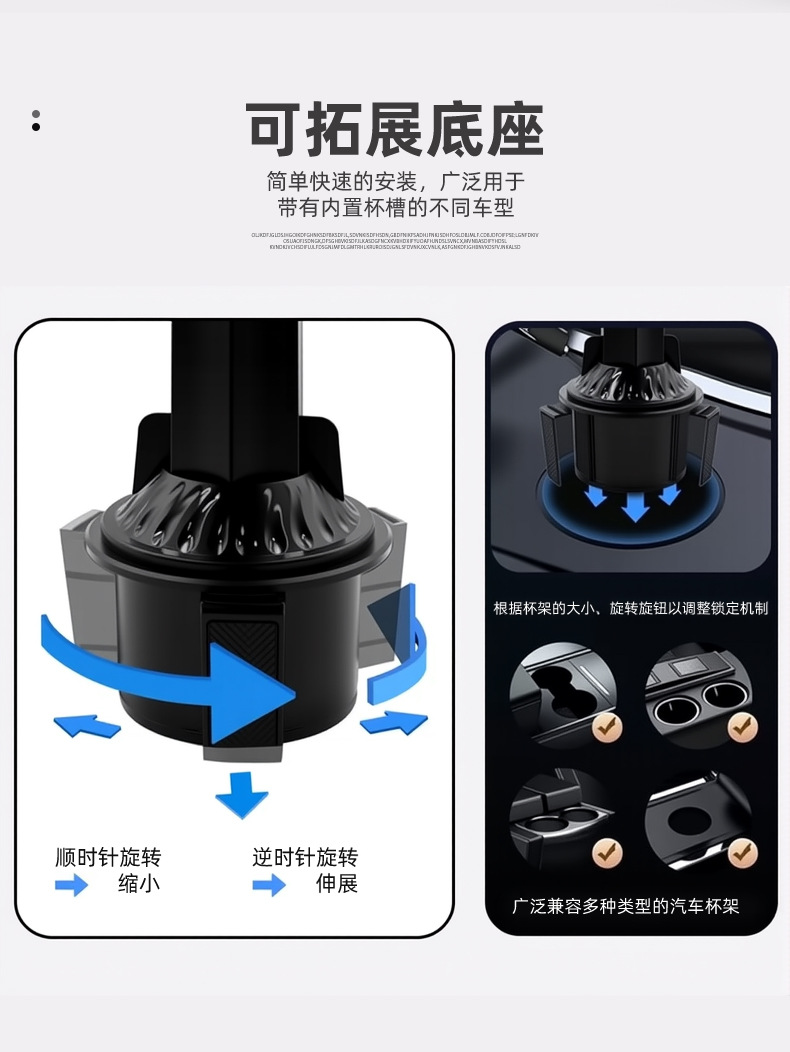 Car Water Cup Holder, Dinner Plate Tray, Multi-Functional Mobile Phone Holder, Coffee Drink Storage Rack, Foldable Car Cup Holder