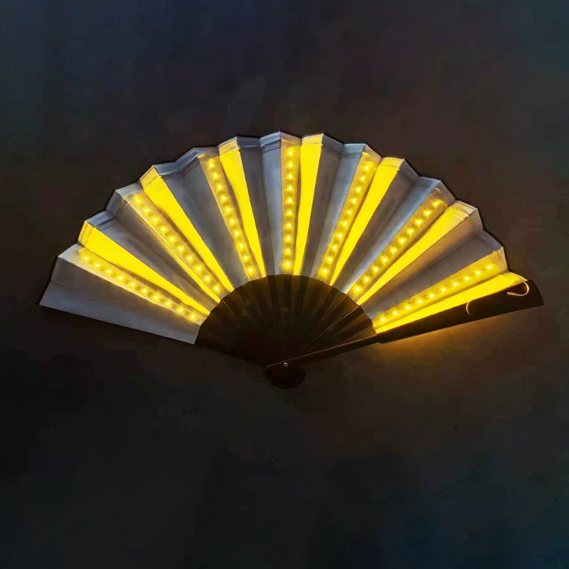 Красочный светодиодный вентилятор с дистанционным управлением No 7, светящийся вентилятор для вечеринки, меняющий цвет, 5 В, перезаряжаемый красочный светодиодный светящийся вентилятор