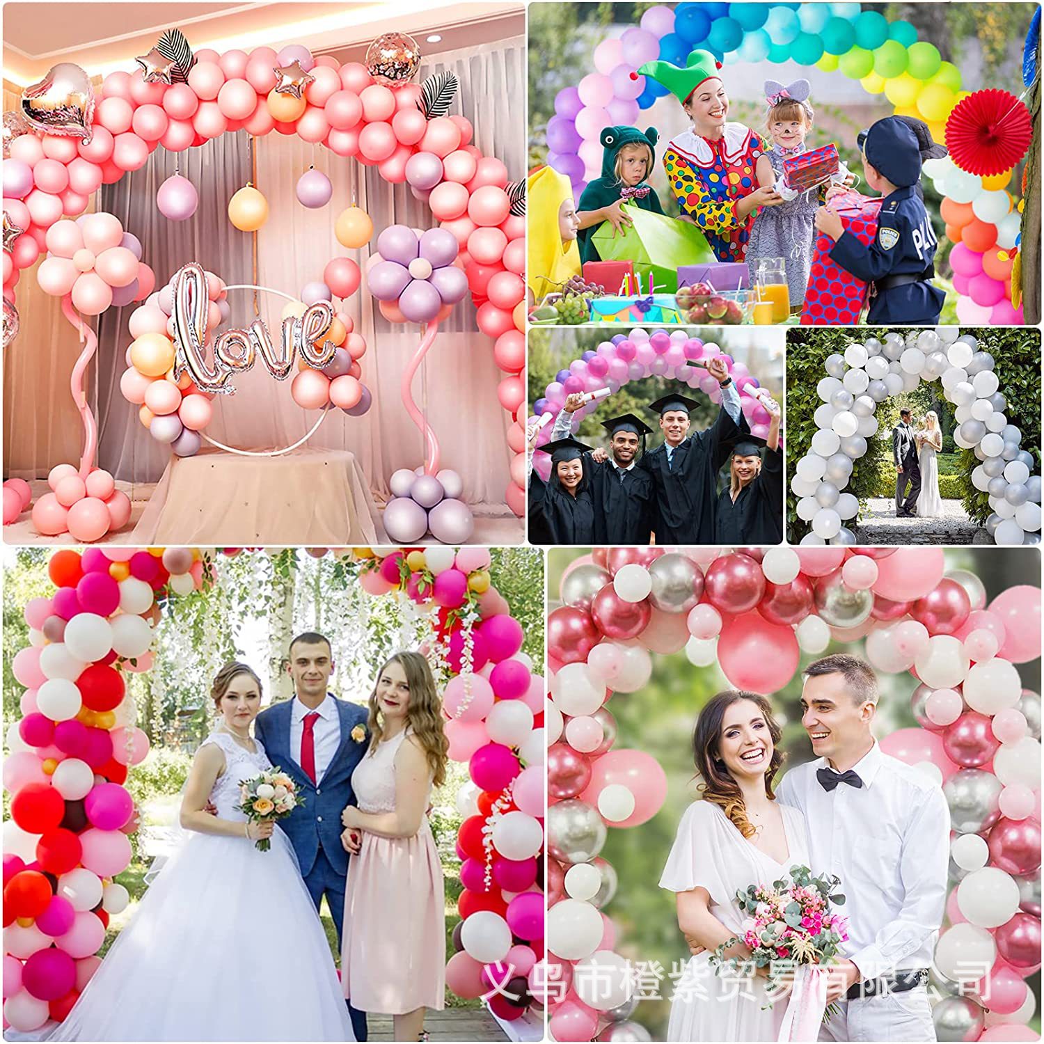 Arco de Globos para Fiestas – Ideal para Bodas o Cumpleaños, Incluye Base y Soporte