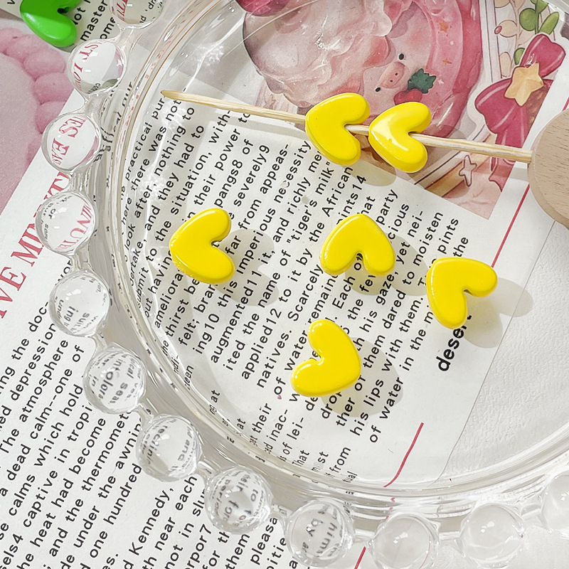 2g Weight Beads Jewelry Making Type 10 * 8mm Jewelry Making Size DIY Jewelry Accessories Classification Hole 1~1.9mm Hole Size 1 Piece Quantity Zinc alloy Material Heart Shape Pattern Stoving Varnish Design Cute Style 1 Piece 10 * 8mm Hole 1~1.9mm Zinc Alloy Heart Shape DIY Jewelry Accessories Beads 8