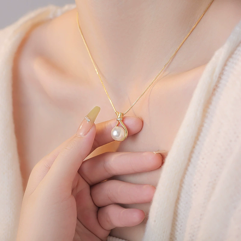 Новый легкий экстравагантный ветер имитация Hutian Yufu сумка кулон женское ожерелье высокого уровня темперамента минималистские украшения