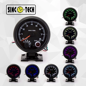 3.75inch Colorful Car Modified Instrument Tachometer Alarm 0-8000Rpm Pointer 8 Cylinder Adjustable