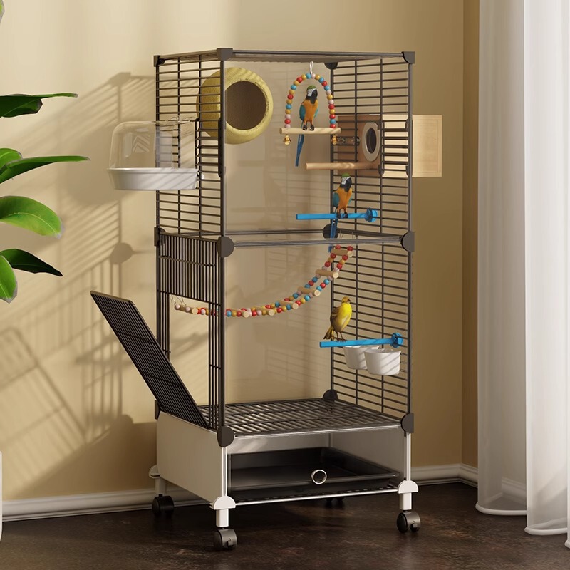 Large Household Bird Cage for Budgerigars, Cockatiels, Lovebirds, and Parrots, New Luxury Villa with Breeding Box