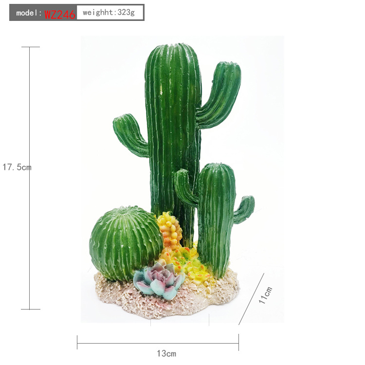 Crawler Fish Tank acuario paisaje decoración resina artesanía simulación secado tortuga tabla agujero coral Buda estatua cactus