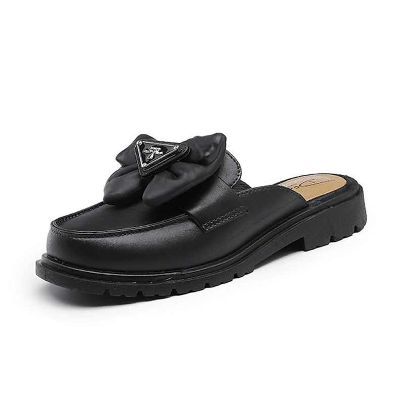 Slippers, footwear platform, fashionable slide from pearl for princess, Korean style