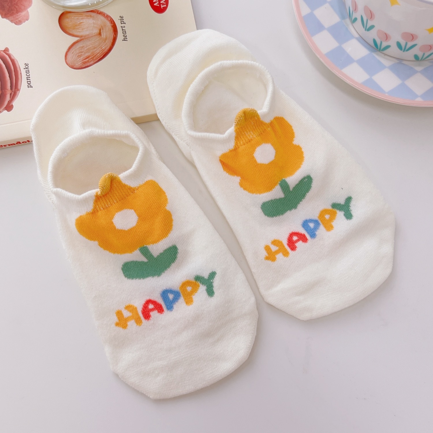 Women's Simple Style Geometric Letter Cotton Printing Socks display picture 12