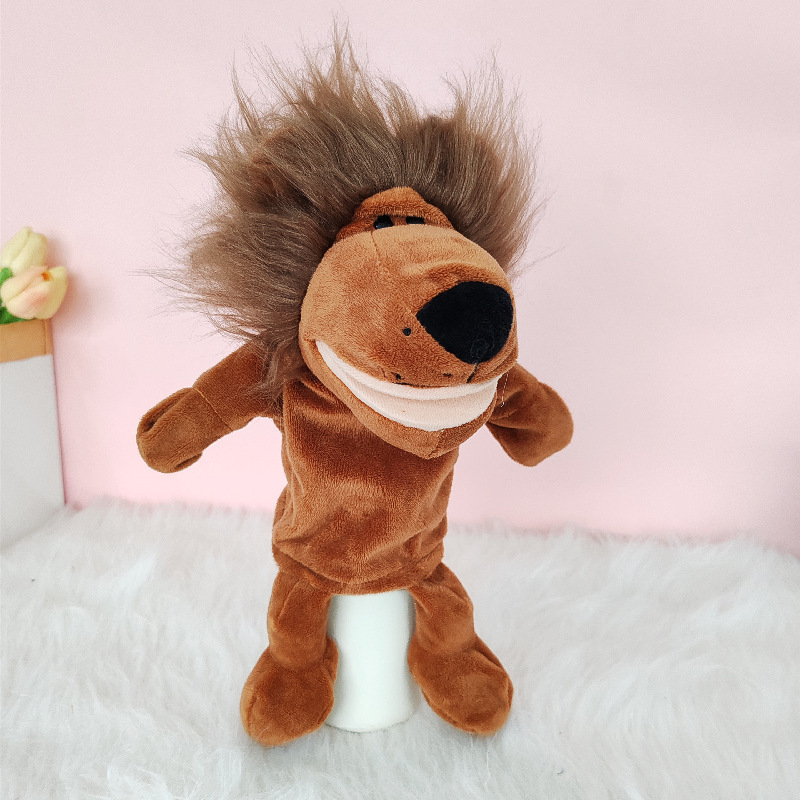 Muñecas de dibujos animados boca abierta muñecas de jardín de infantes muñecas interacción padre-hijo guantes abdominales educación temprana infantil