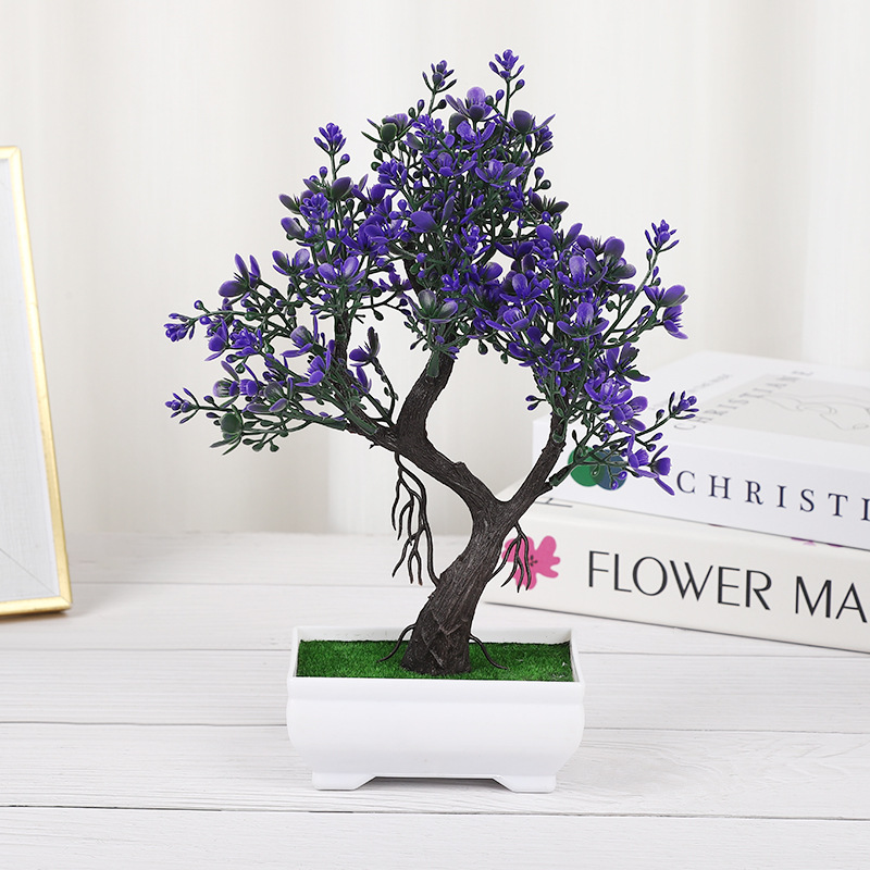 Nuevo estilo chino curvado Plum bonsai decoración hogar creativo medio-antiguo curvado ciruelo pasillo sala de estar simulación Decoración image 11