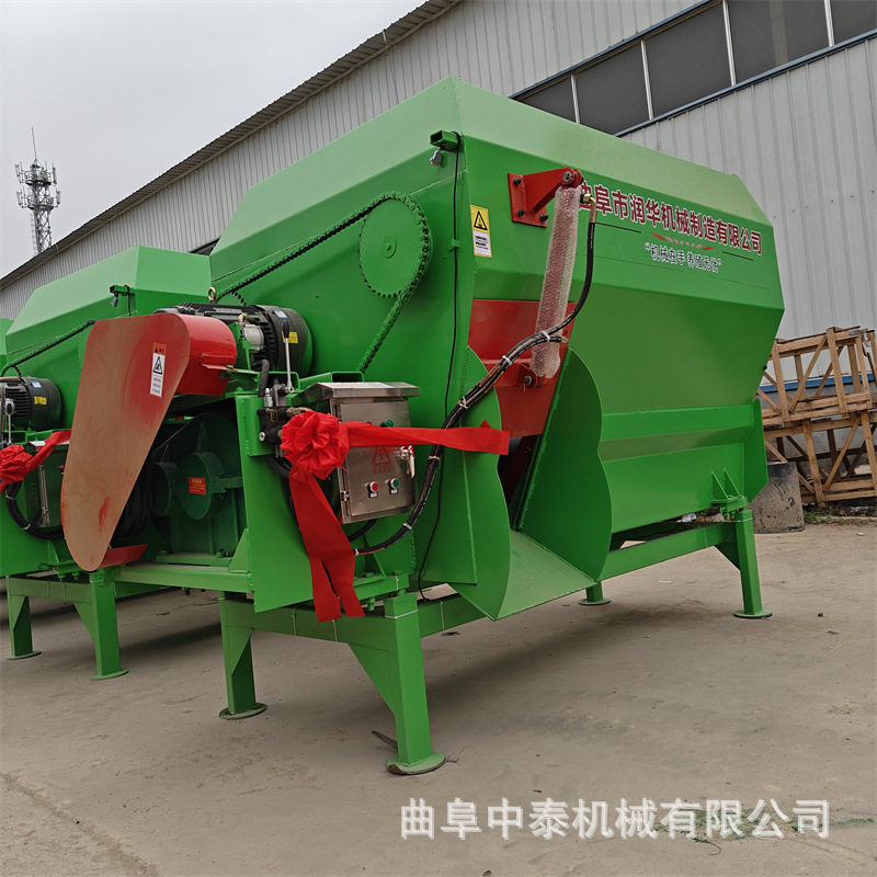 牛羊场卧式粉碎混合机立式揉搓式搅拌机 养牛场tmr饲草柔丝拌草机