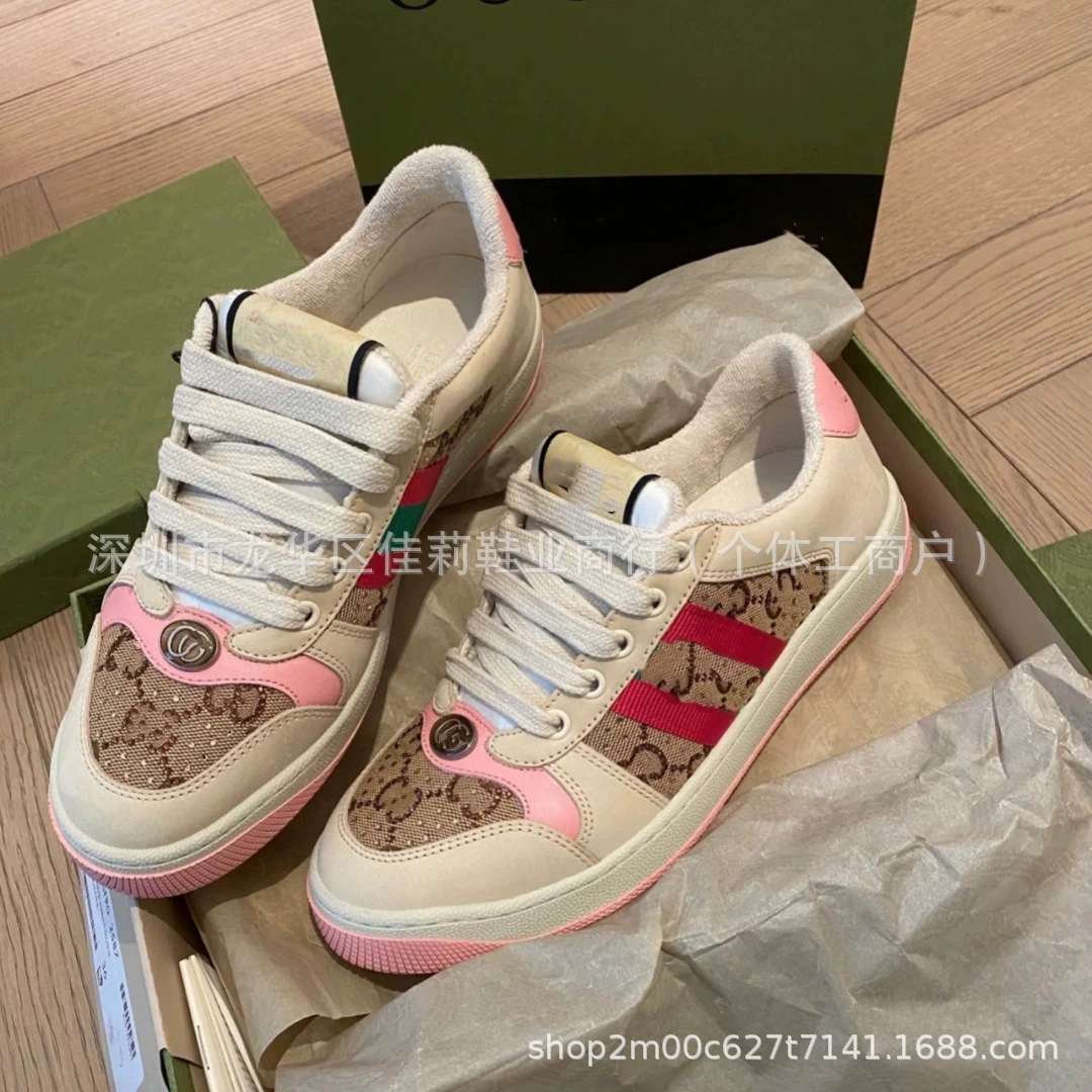 Высокая версия G Главная грязная обувь со стразами женщина 2025 новый пресбиобий классический ретро спортивная обувь пара маленькая грязная обувь