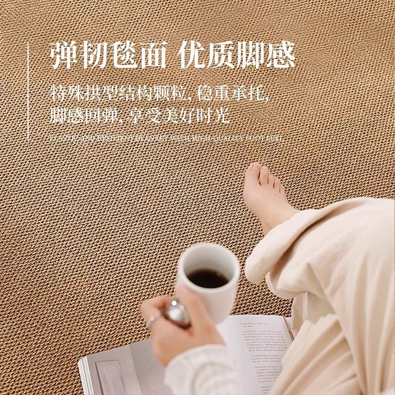剑麻地毯客厅中古风餐桌转椅圆形满铺地垫纯色定作卧室床边地垫厂|undefined