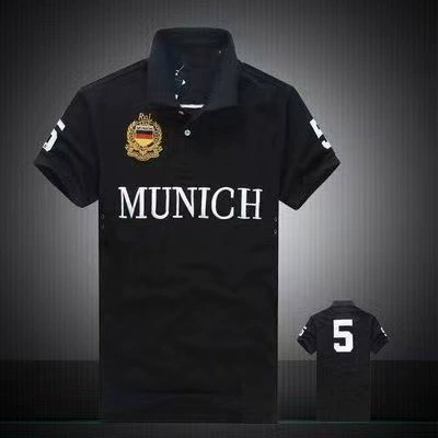 Polo, with short sleeve, with embroidery, plus size