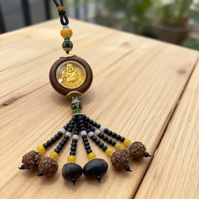 and Car Decoration, Car hanging - rosewood-maitreya-buddha-bodhi-model