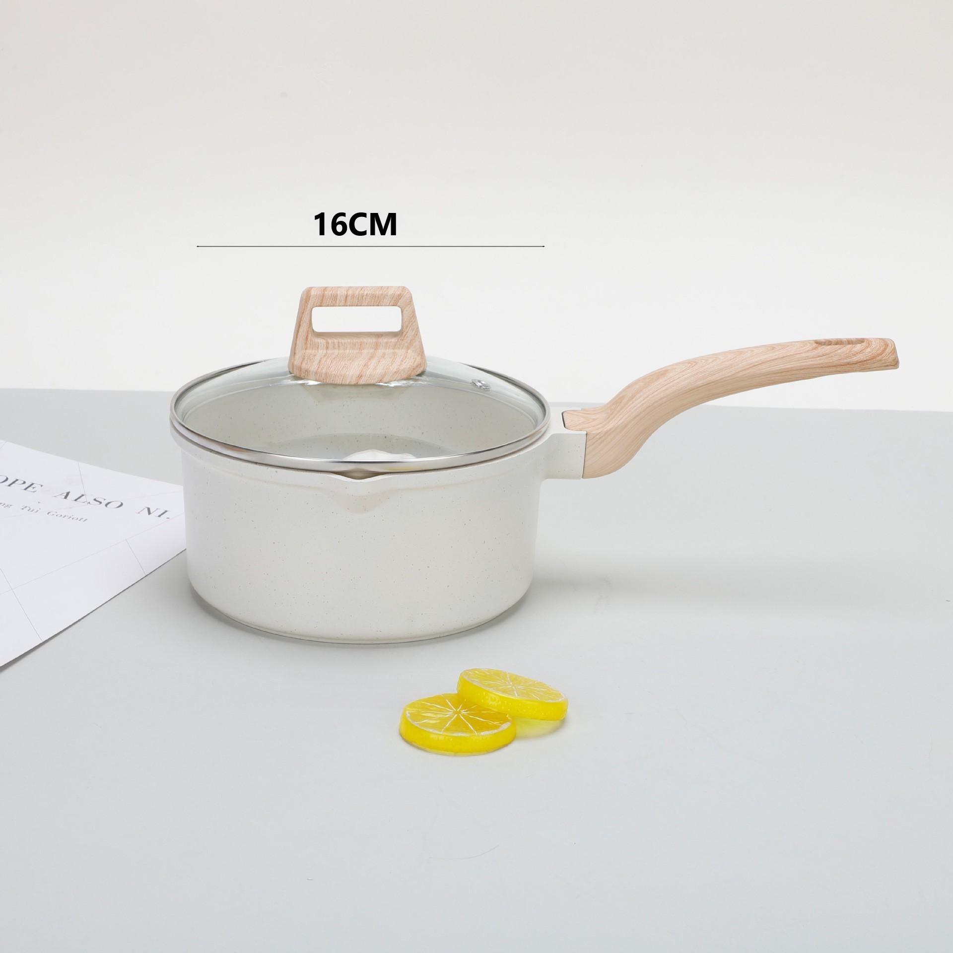 16cm 우유포트 + 유리뚜껑