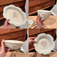 瑞和シリーズの皿家庭用野菜皿の新しい陶磁器皿がとてもきれいな皿のレトロなご飯のお椀